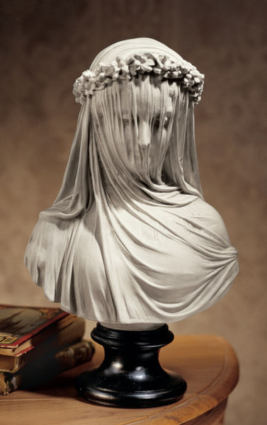 The Bride, Veiled Maiden Statue Bust